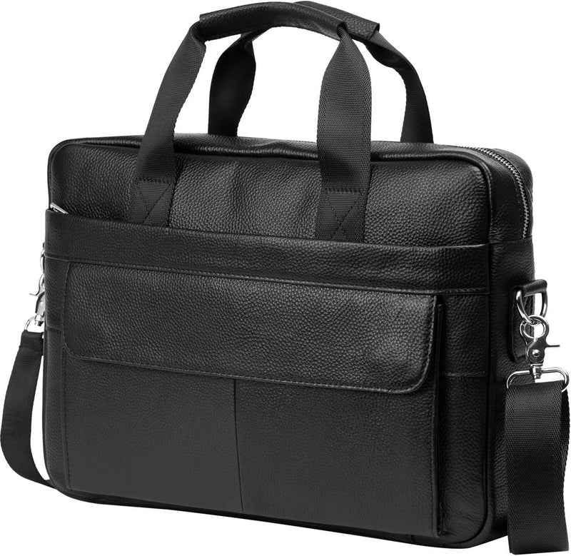 Premium Leather 15” Business Briefcase With Organiser Pockets