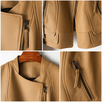 Premium Leather Long Sleeve Fitted Jacket