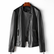 Premium Leather Long Sleeve Fitted Jacket