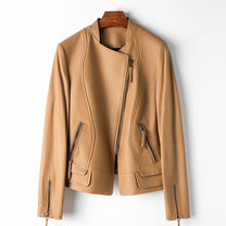Premium Leather Long Sleeve Fitted Jacket