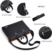 Premium Leather Multi-Compartment Laptop Bag For Business And Travel