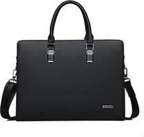 Premium Leather Multi-Compartment Laptop Bag For Business And Travel