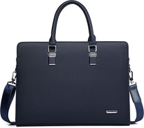 Premium Leather Multi-Compartment Laptop Bag For Business And Travel