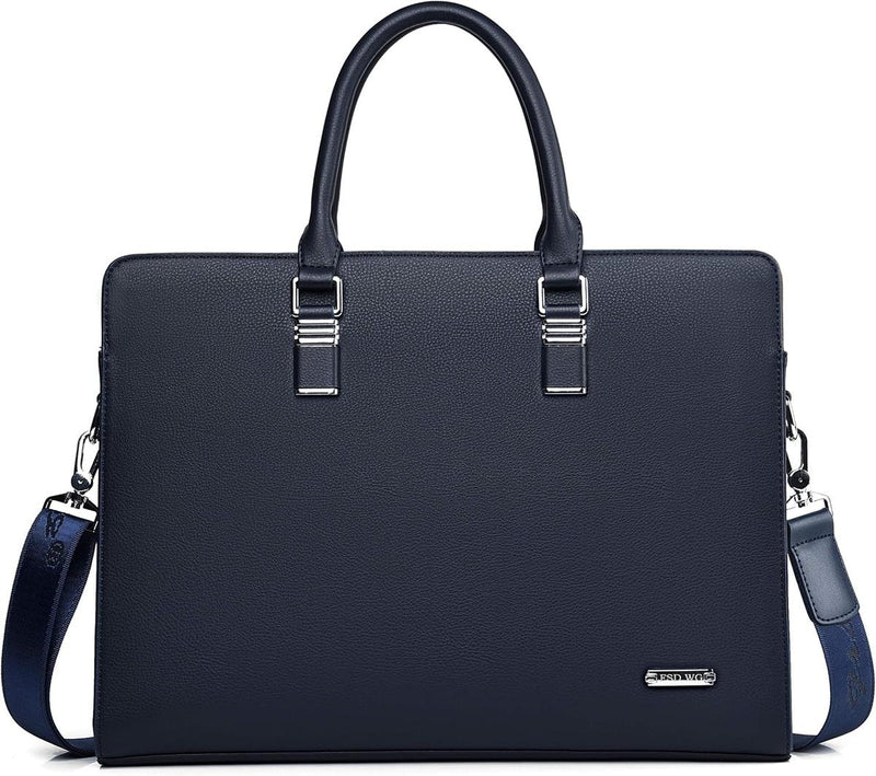 Premium Leather Multi-Compartment Laptop Bag For Business And Travel
