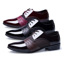 Premium Men&#39;s Lace-Up Shoes in PU Leather