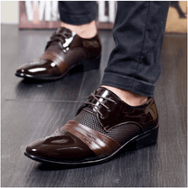 Premium Men&#39;s Lace-Up Shoes in PU Leather