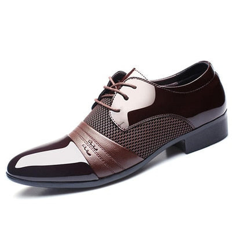 Premium Men&#39;s Lace-Up Shoes in PU Leather