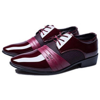 Premium Men&#39;s Lace-Up Shoes in PU Leather