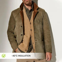 Premium Suede Jacket With Leather Details For Men