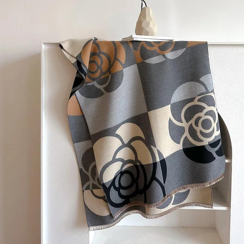Printed Reversible Cashmere Scarf