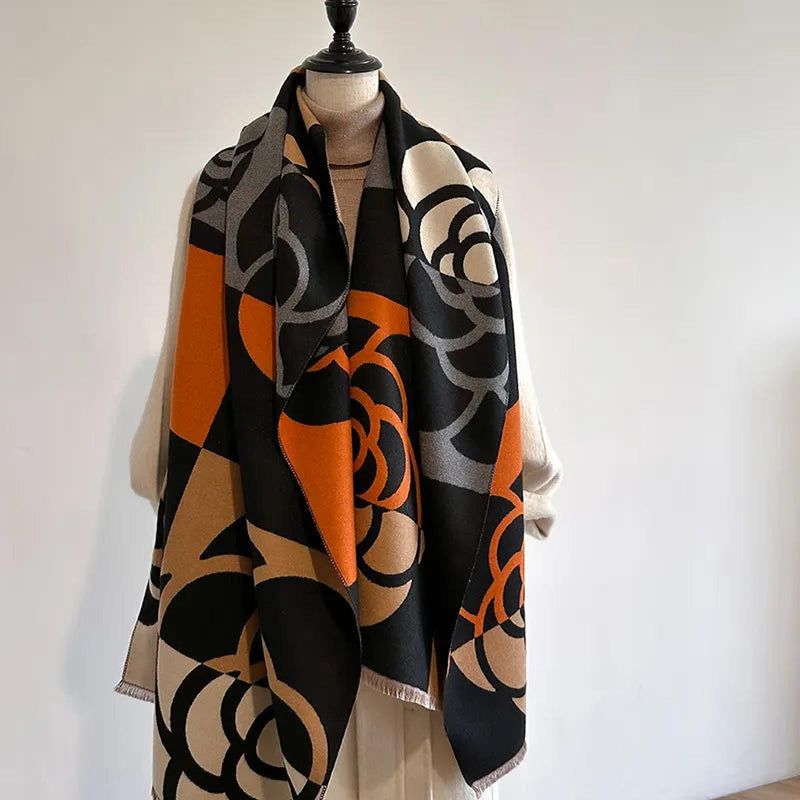 Printed Reversible Cashmere Scarf