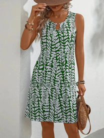 Printed Sleeveless Summer Mini Dress