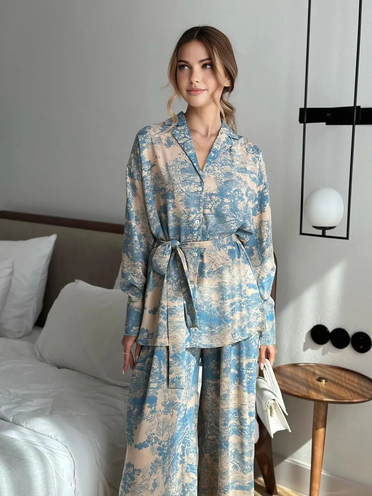 Printed Tie Up Co-Ord set