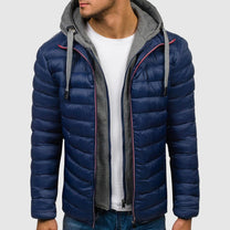 Quilted Hooded Jacket For Men