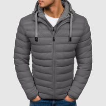 Quilted Hooded Jacket For Men