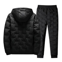 Quilted Hooded Two-Piece Tracksuit Set