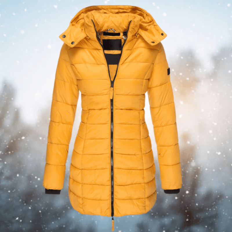Quilted Long Slim Fit Puffer Coat