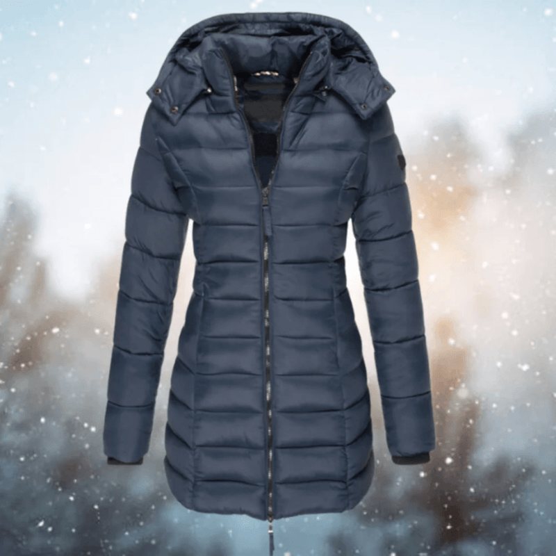 Quilted Long Slim Fit Puffer Coat