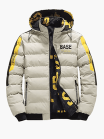 Quilted Water-Resistant Puffer Jacket With Hood