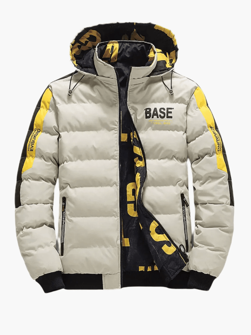Quilted Water-Resistant Puffer Jacket With Hood