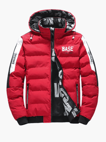 Quilted Water-Resistant Puffer Jacket With Hood