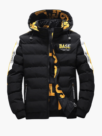 Quilted Water-Resistant Puffer Jacket With Hood