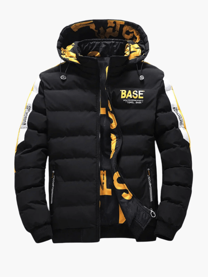 Quilted Water-Resistant Puffer Jacket With Hood