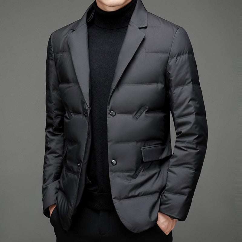 Quilted Water-Resistant Tailored Blazer For Men