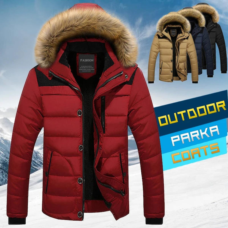 Quilted Winter Coat With Fur Trim