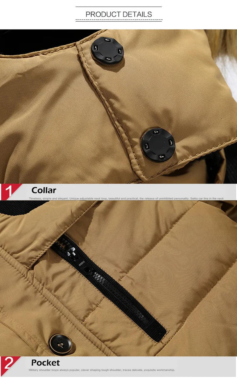 Quilted Winter Coat With Fur Trim