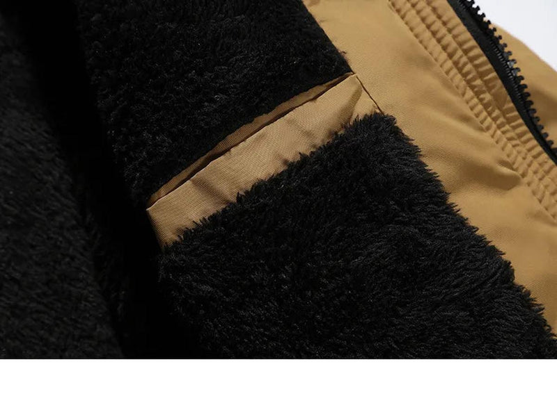 Quilted Winter Coat With Fur Trim