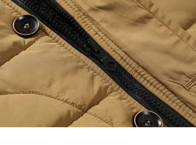 Quilted Winter Coat With Fur Trim