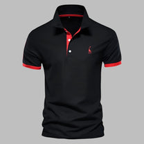 Refined Men&#39;s Polo Shirt With Structured Collar And Tailored Fit