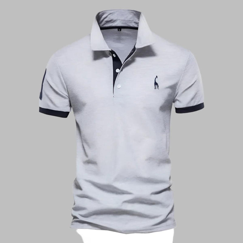 Refined Men&#39;s Polo Shirt With Structured Collar And Tailored Fit