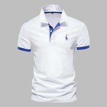Refined Men&#39;s Polo Shirt With Structured Collar And Tailored Fit