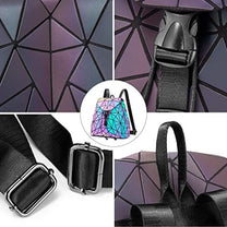 Reflective Colour Changing Geometric Backpack For Women