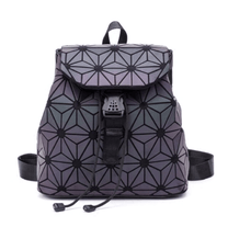Reflective Colour Changing Geometric Backpack For Women