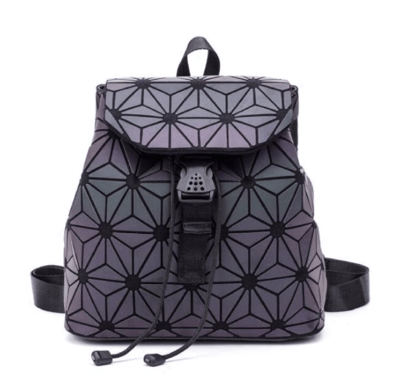 Reflective Colour Changing Geometric Backpack For Women