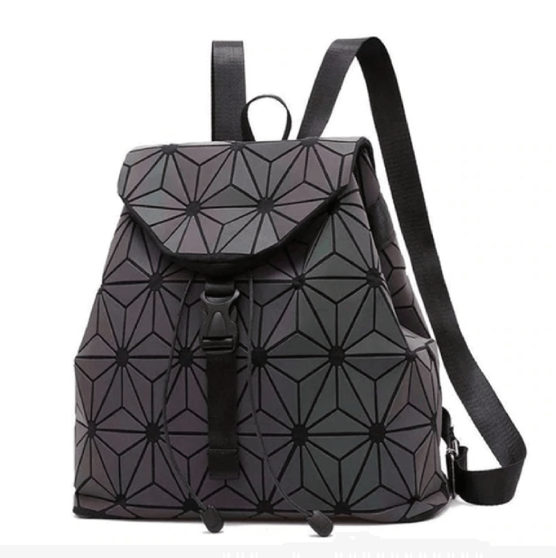 Reflective Colour Changing Geometric Backpack For Women