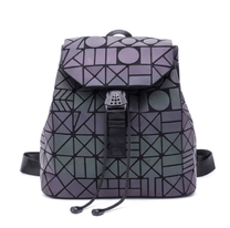 Reflective Colour Changing Geometric Backpack For Women