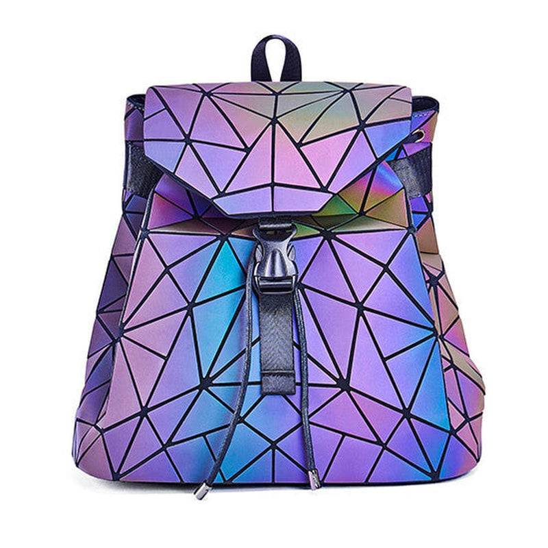 Reflective Colour Changing Geometric Backpack For Women
