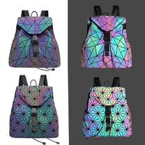 Reflective Colour Changing Geometric Backpack For Women