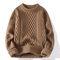 Relaxed Fit Cable Knit Sweater