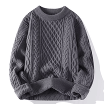 Relaxed Fit Cable Knit Sweater