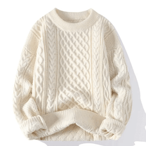 Relaxed Fit Cable Knit Sweater