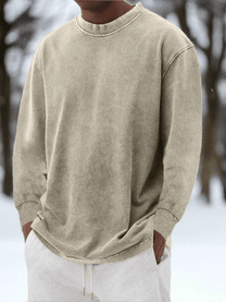 Relaxed Fit Crewneck Sweater For Men