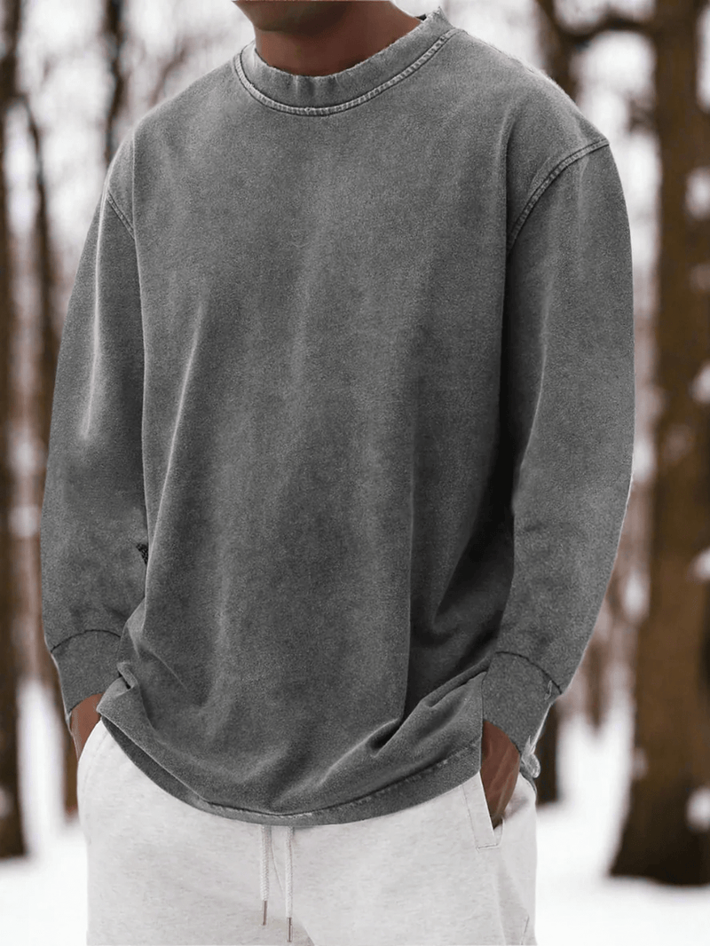 Relaxed Fit Crewneck Sweater For Men