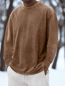 Relaxed Fit Crewneck Sweater For Men