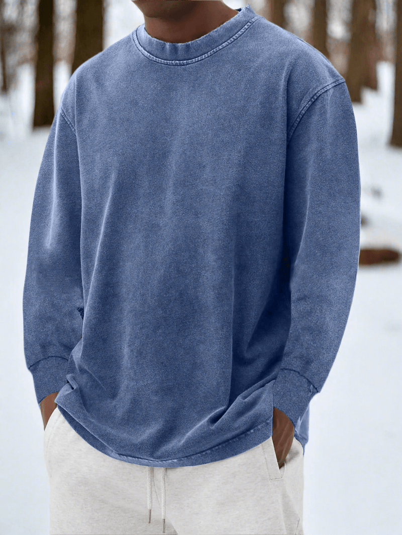 Relaxed Fit Crewneck Sweater For Men