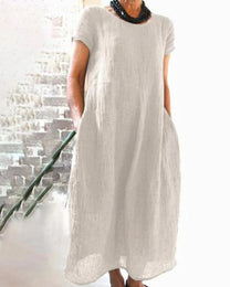 Relaxed Fit Midi Dress For Women - Versatile Casual Wear